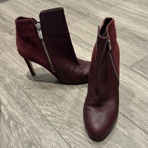 Women's Burgundy Ankle Boots